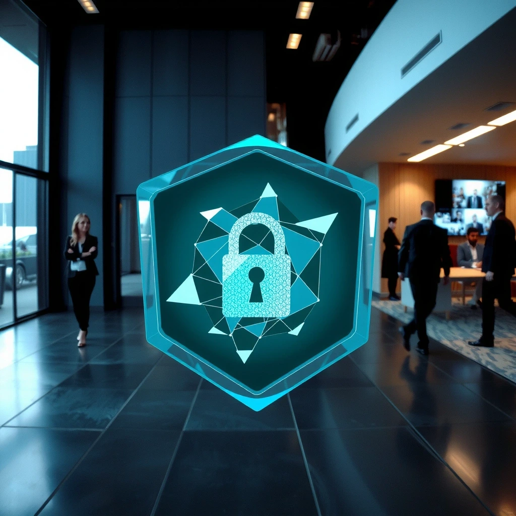 Abstrakte Darstellung der digitalen Sicherheitstechnologie