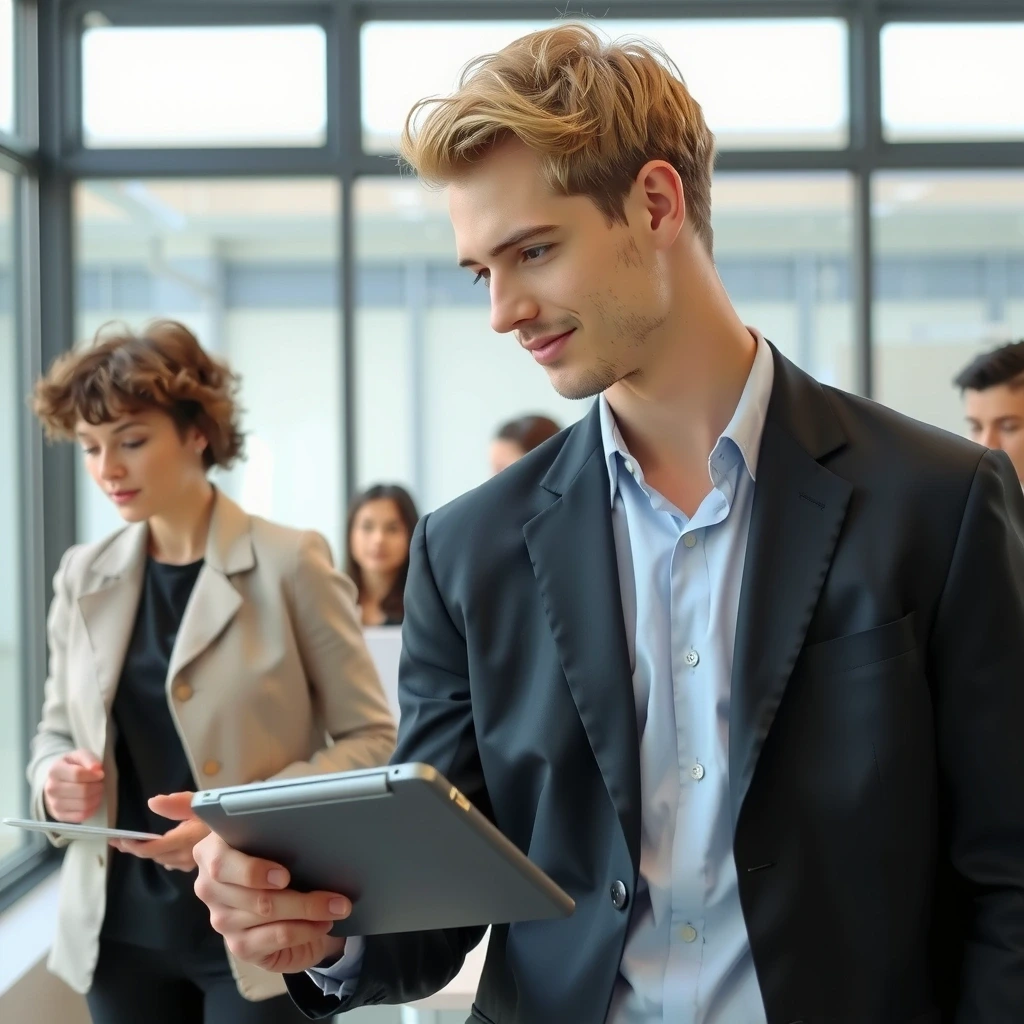 Zufriedener Nutzer prüft sein Portfolio